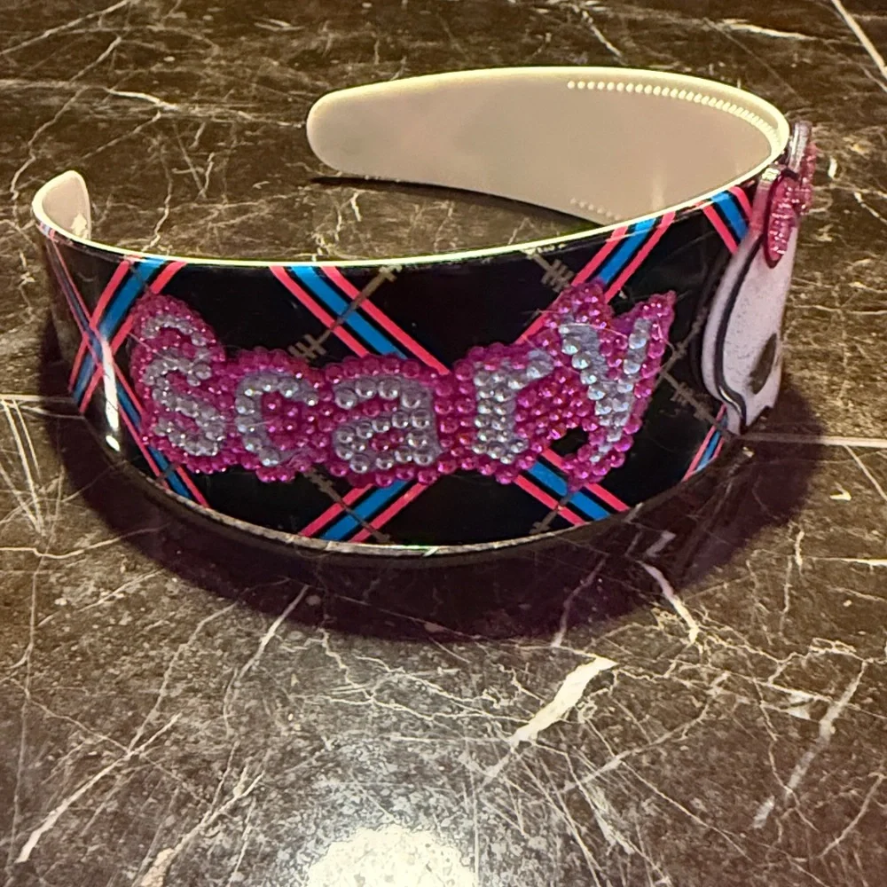 Girls size M (13/1) Monster High slippers with headband and knee high socks